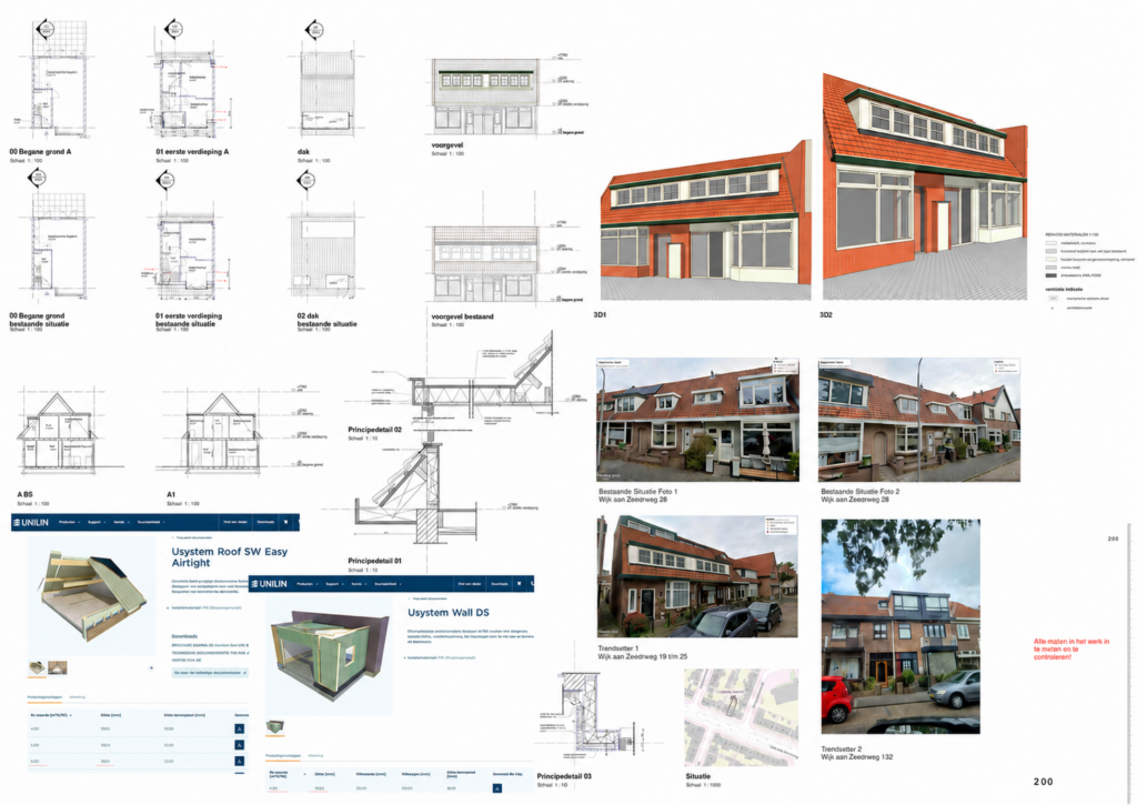 Bouwtekening woonhuis IJmuiden - 200
