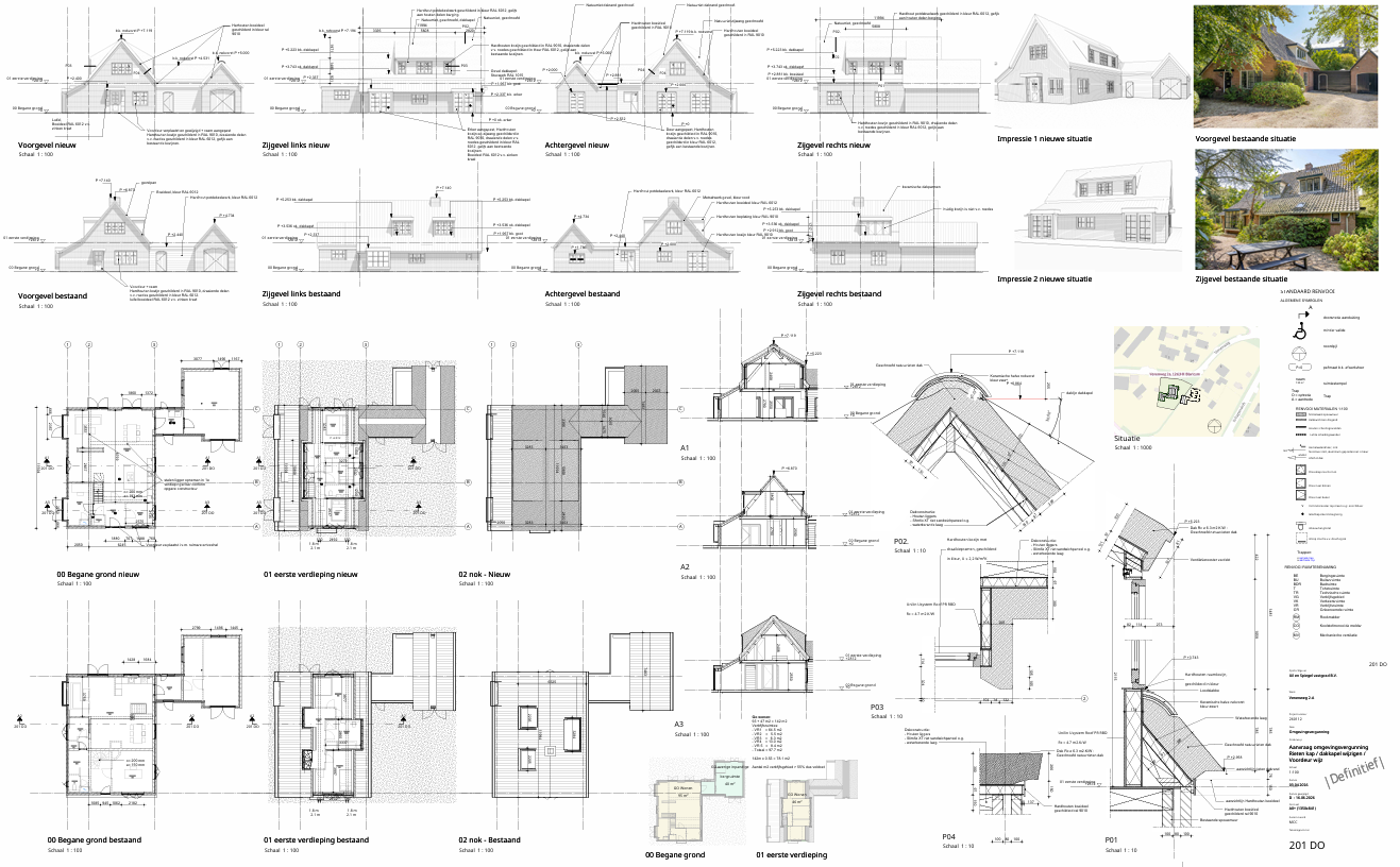 Bouwtekening woonhuis het Gooi