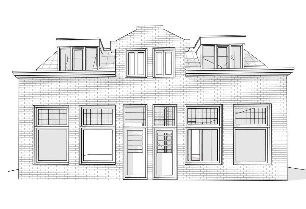 3D-model van een woningverbouwing in Breukelen